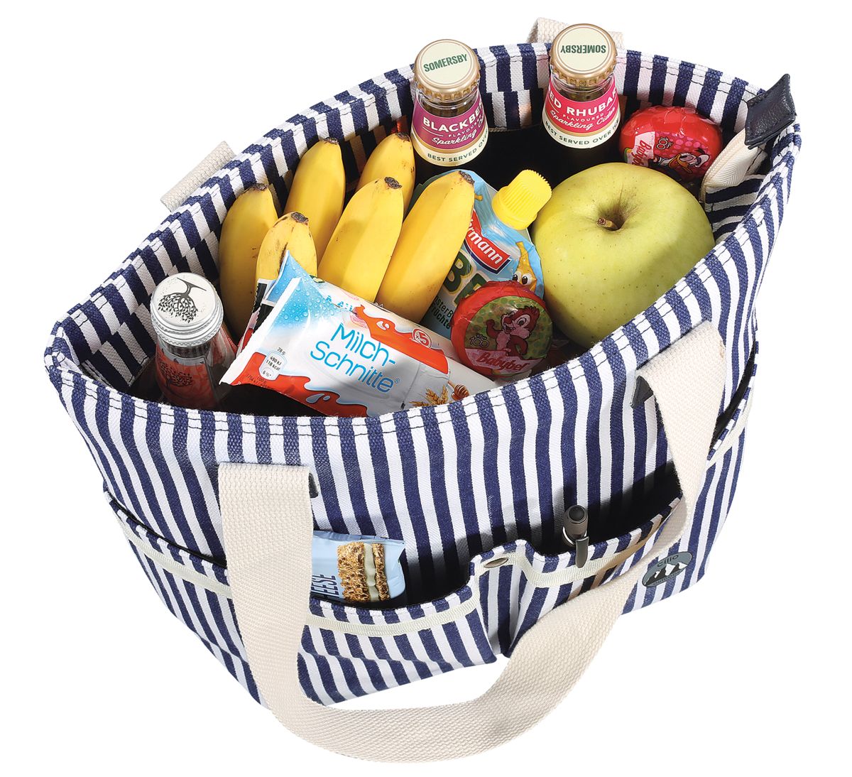 106671 SABBYA Modermí taška přes rameno 16 l modro-bílá námořnická Cilio (6)